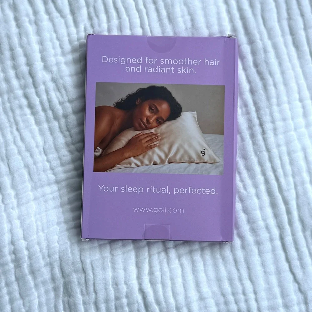 Goli Nutrition Silky Satin Pillowcase Champagne Cream Hair Skin Beauty NIB